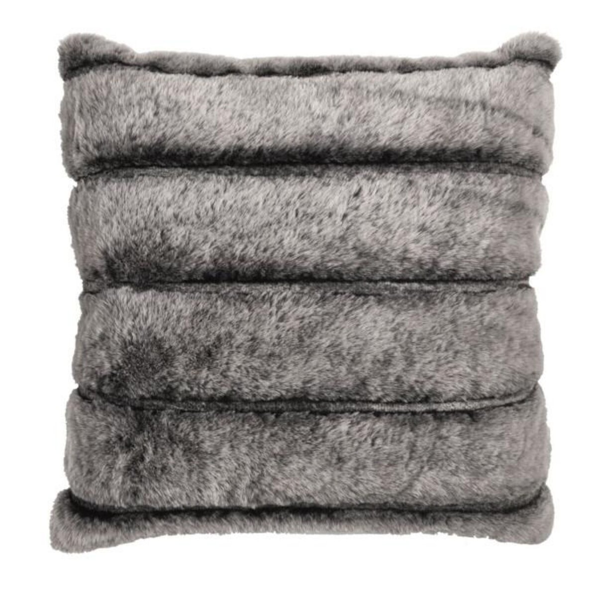 Paris Prix Coussin Imitation Fourrure  Lounge  40x40cm Gris Foncé