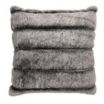 Paris Prix Coussin Imitation Fourrure  Lounge  40x40cm Gris Foncé