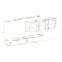 Voir la diapositive 3 : Paris Prix Meuble TV Mural Design  Switch XVII  340cm Blanc & Naturel