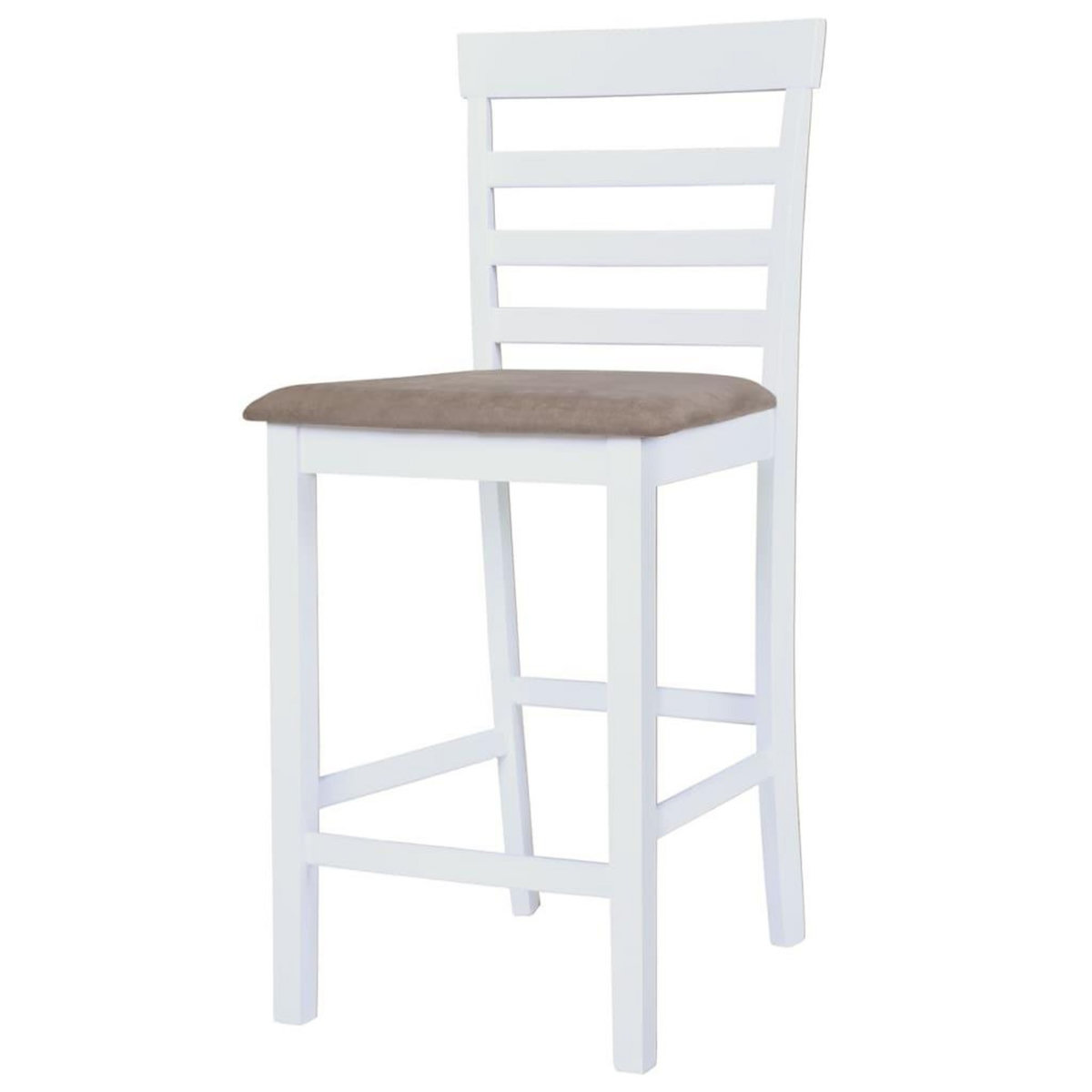 VIDAXL Chaises de bar lot de 2 blanc tissu