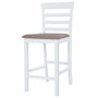 Voir la diapositive 4 : VIDAXL Chaises de bar lot de 2 blanc tissu