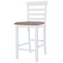 Voir la diapositive 4 : VIDAXL Chaises de bar lot de 2 blanc tissu