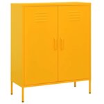 VIDAXL Armoire de rangement Jaune moutarde 80x35x101,5 cm Acier