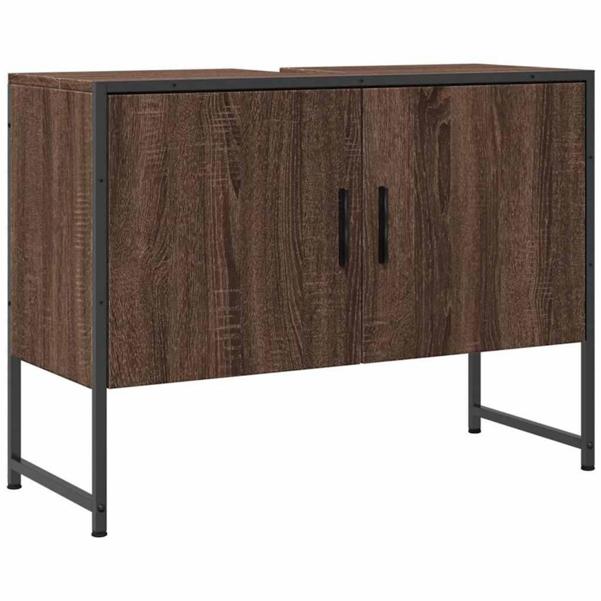 VIDAXL Armoire lavabo de salle de bain chene marron bois d'ingenierie