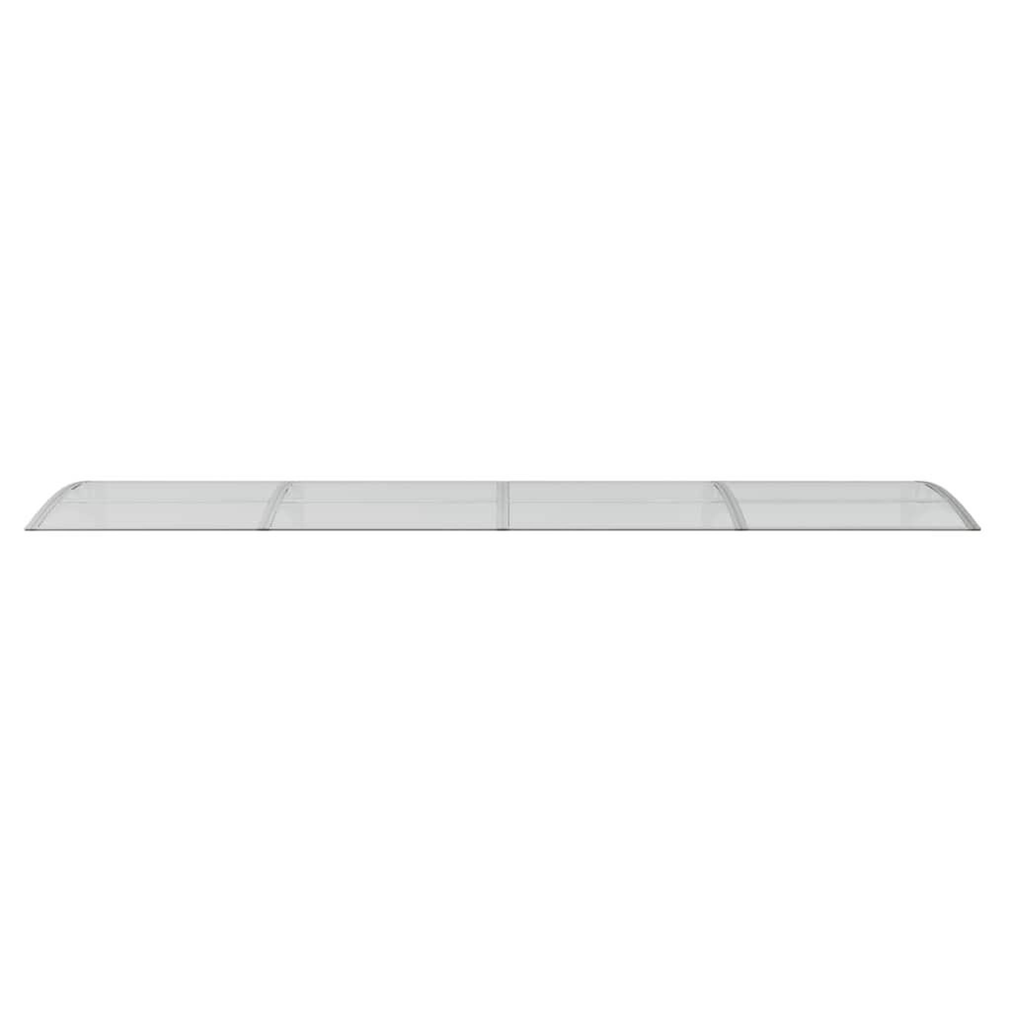 Voir la diapositive 4 : VIDAXL Auvent de porte Gris et transparent 400x75 cm Polycarbonate