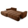 Voir la diapositive 4 : BEST MOBILIER Leonie - canapé d'angle gauche 4 places convertible avec coffre en velours texturé