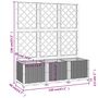 Voir la diapositive 6 : VIDAXL Jardiniere avec treillis Marron 120 x 40 x 136 cm PP