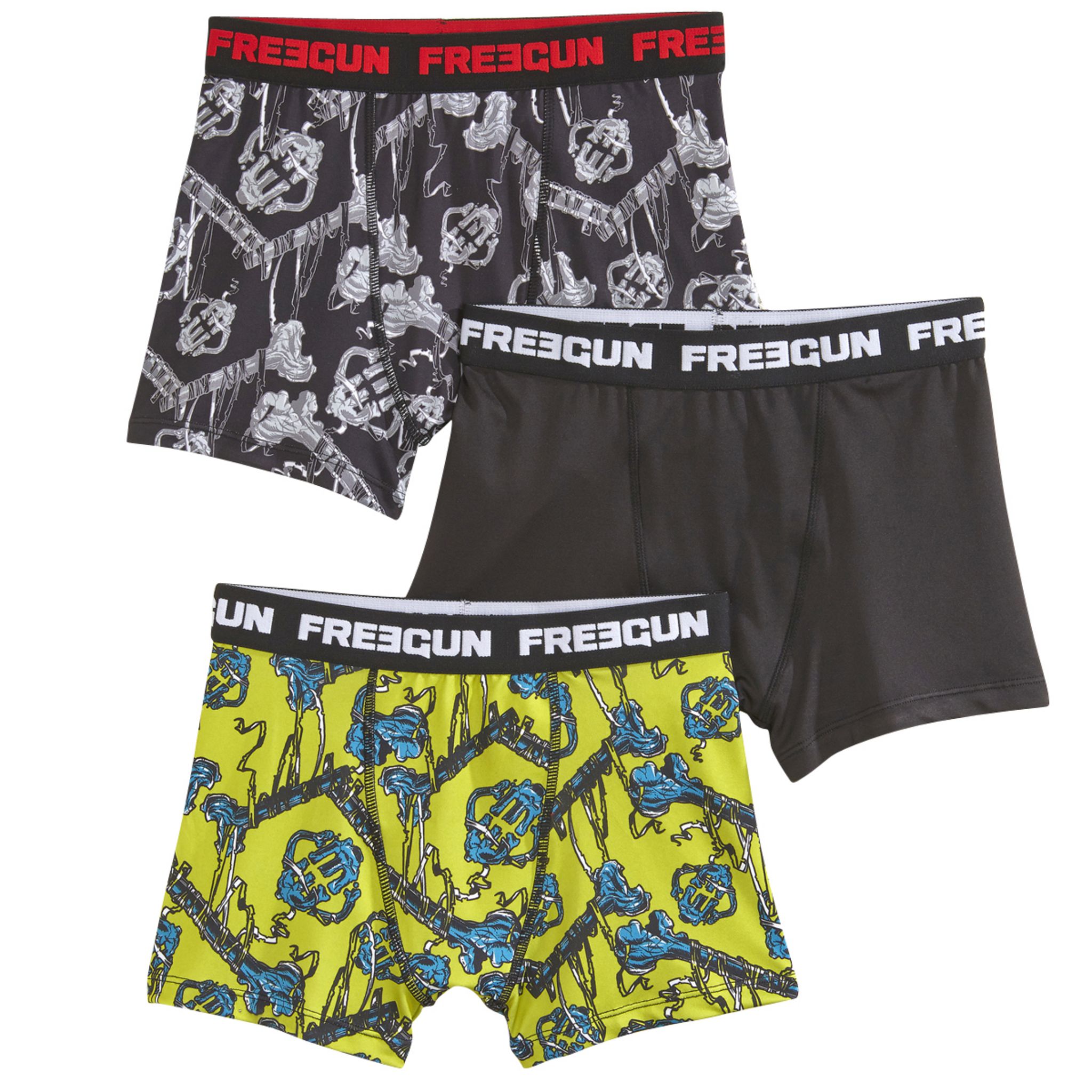 Lot De 3 Boxers Freegun Collection Bretagne - Motif Marin - Taille Garçon - Neuf Avec étiquettes
