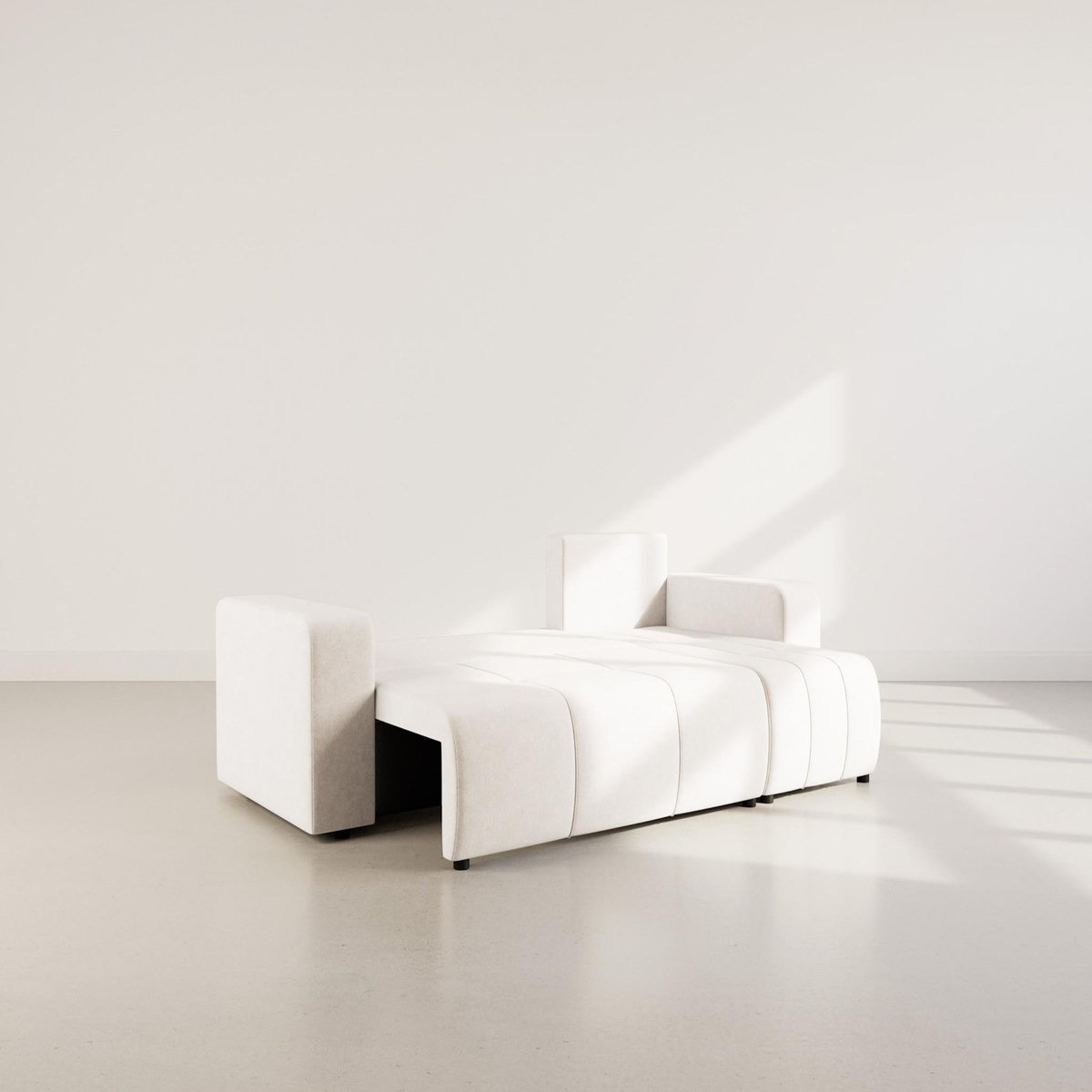 BEST MOBILIER Nicole - canapé d'angle réversible 4 places convertible avec coffre en tissu