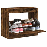 VIDAXL Armoire à chaussures chêne fumé 80x42x69 cm bois d ingénierie