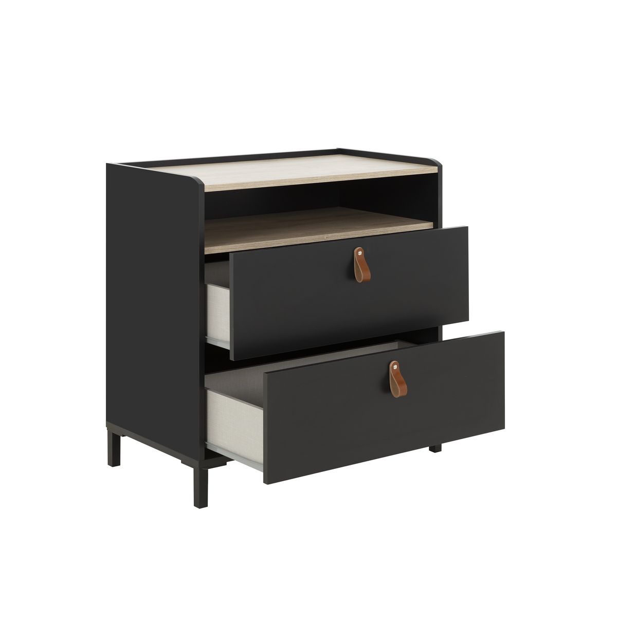 Commode 2 tiroirs L81xP44,5xH80cm COPENHAGUE