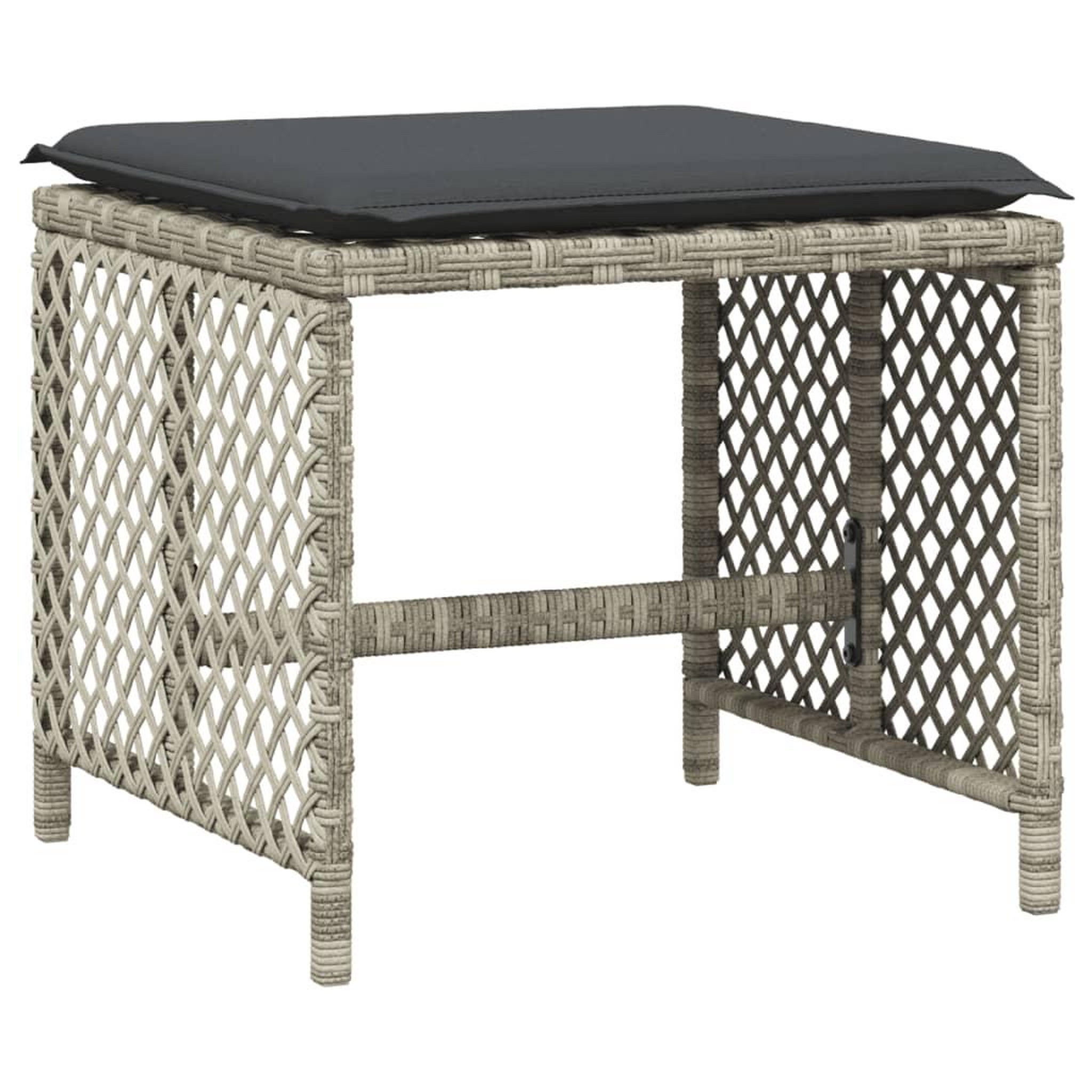 Voir la diapositive 5 : VIDAXL Ensemble a manger de jardin et coussins 13 pcs gris clair rotin