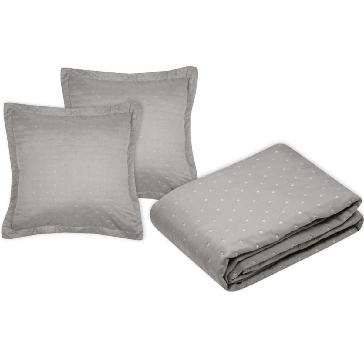 Lovely Casa Couvre lit boutis réversible 240x220 avec 2 taies CLEO