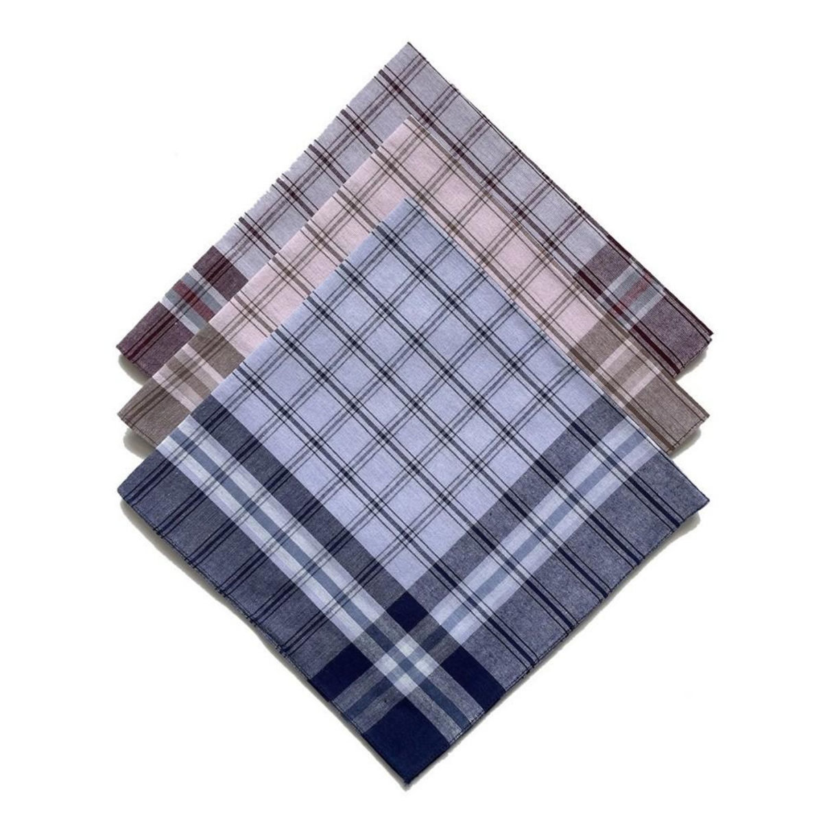 VANDERSICKEL Lot de 12 mouchoirs homme Rouen 50x50 cm 100% coton