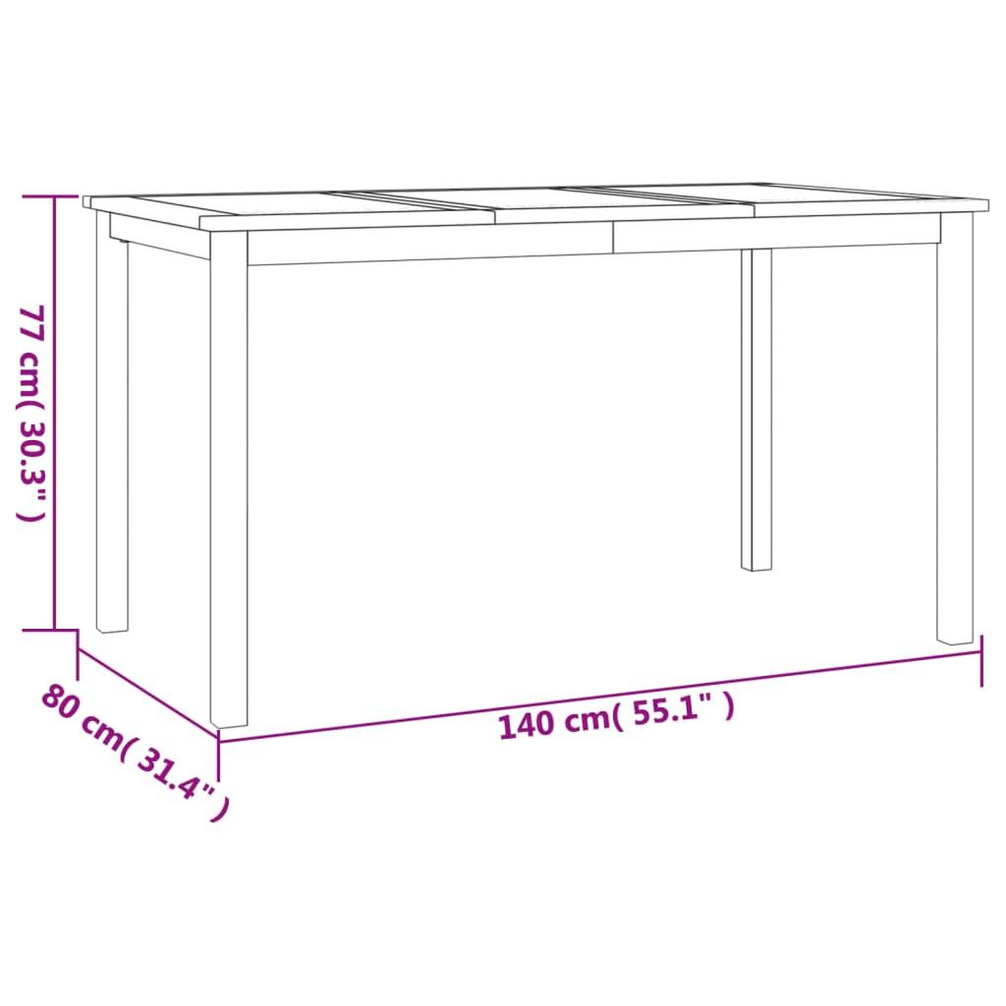 Voir la diapositive 6 : VIDAXL Ensemble a manger de jardin 4 pcs Bois de teck massif