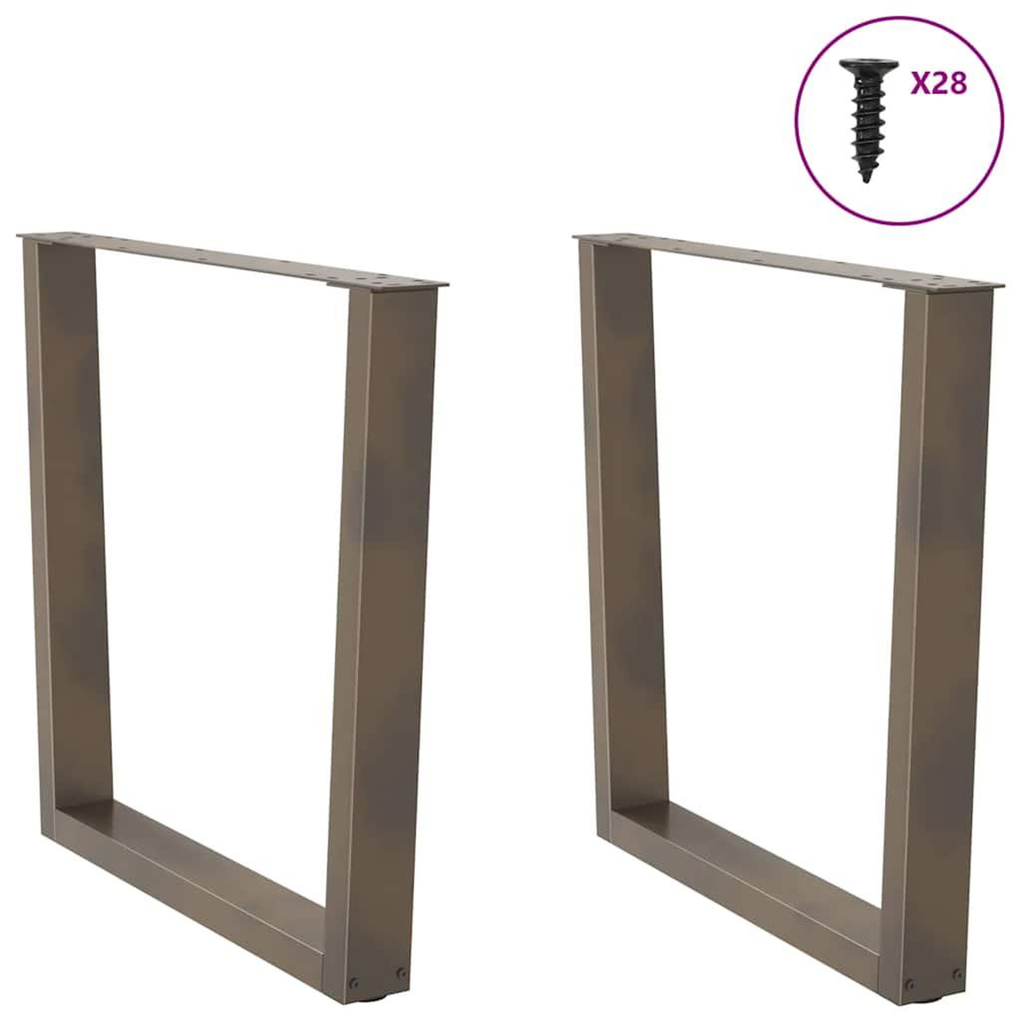 Voir la diapositive 4 : VIDAXL Pieds de table a manger forme de V 2 pcs 80x(72-73,3) cm acier
