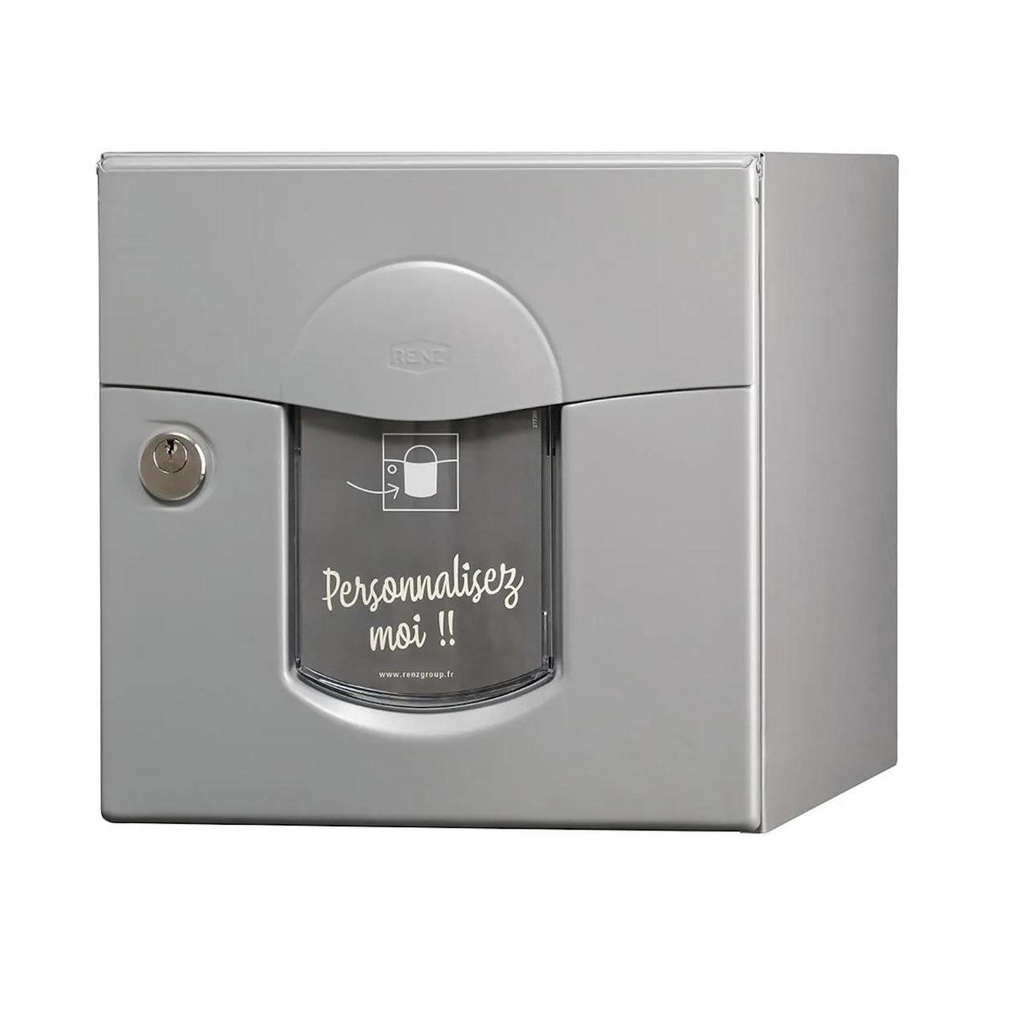RENZ Boîte aux lettres 2 portes extérieur - Soléa - acier gris mat