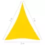 VIDAXL Voile de parasol Tissu Oxford triangulaire 5x7x7 m Jaune
