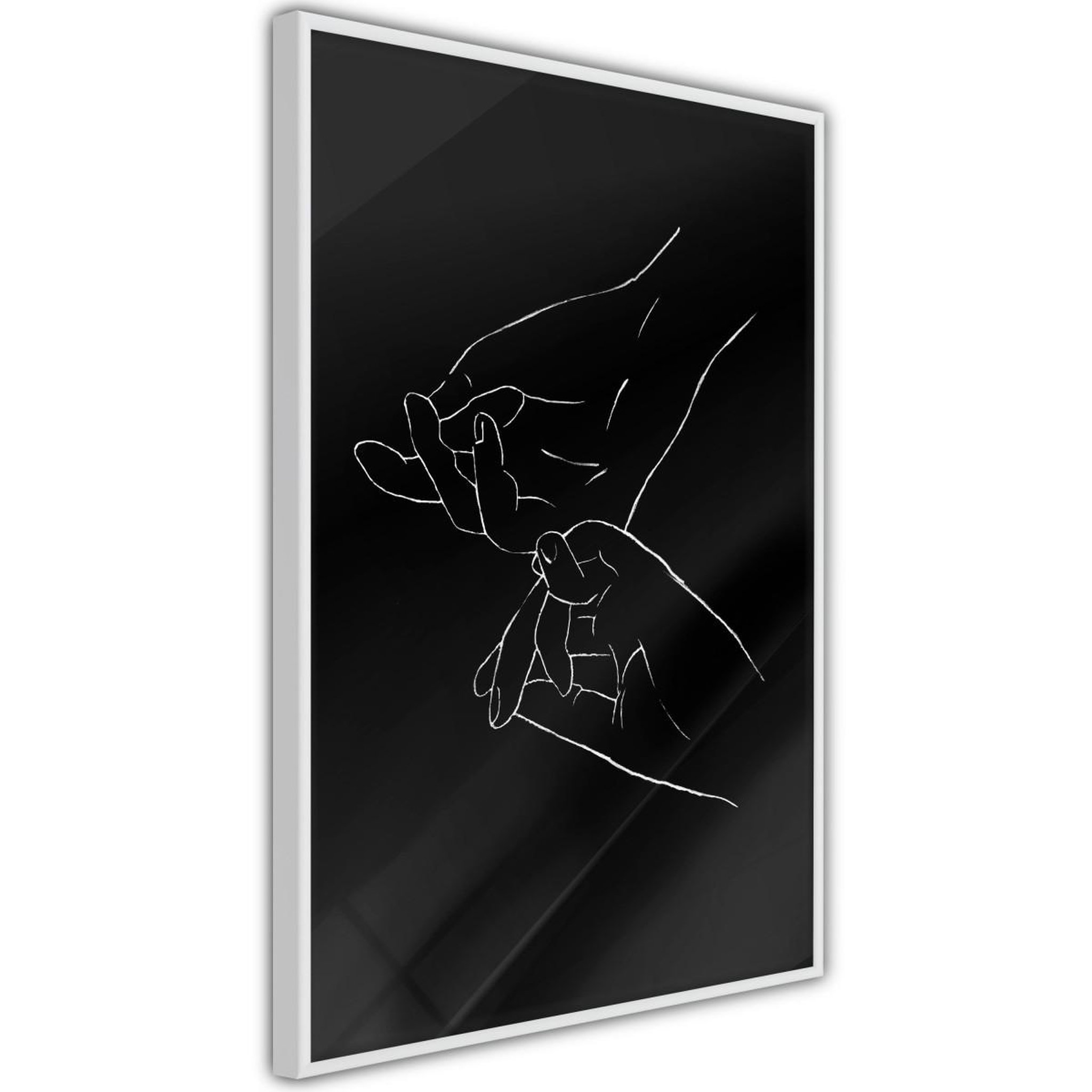Paris Prix Affiche Murale Encadrée  Joined Hands Black