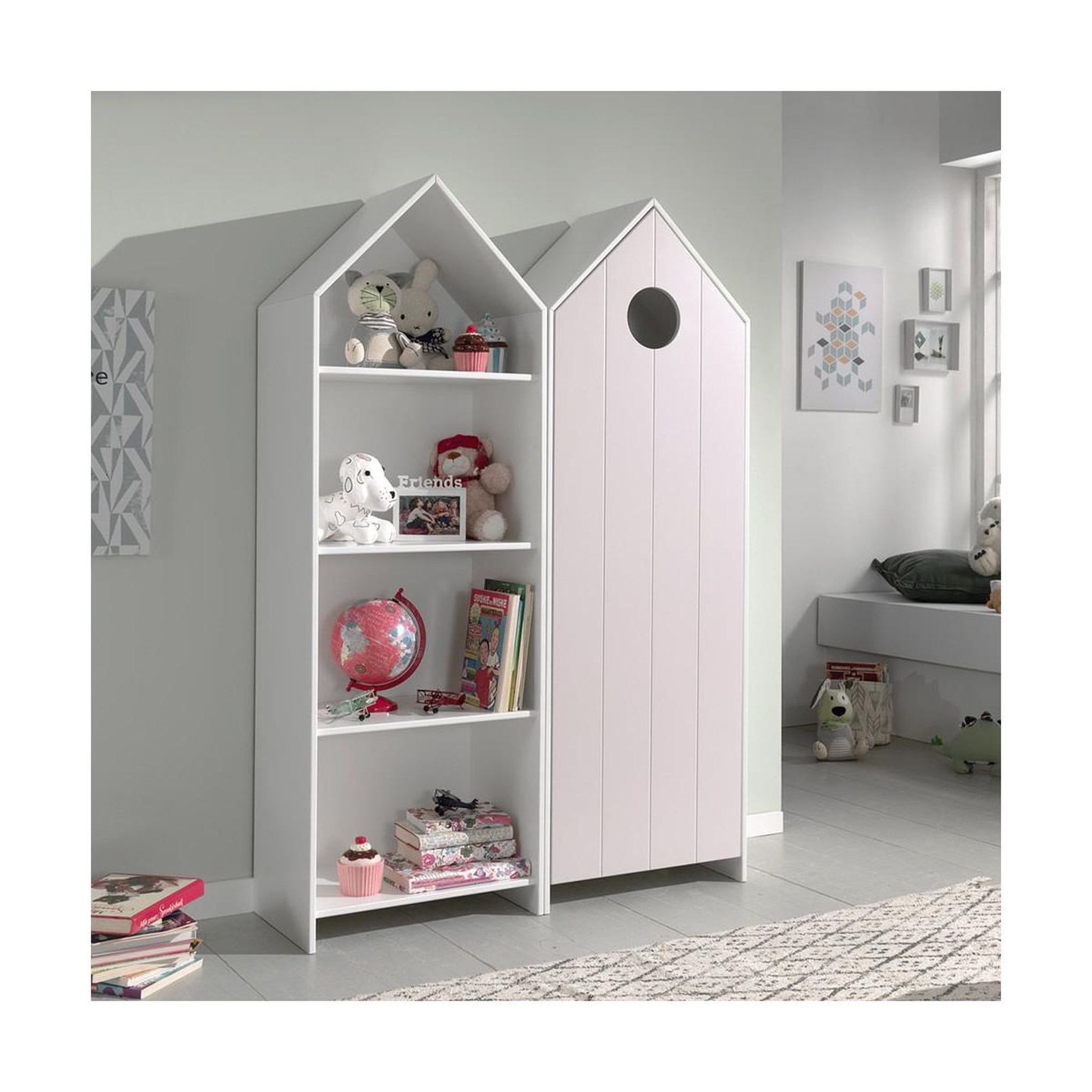 Voir la diapositive 4 : Paris Prix Armoire enfant 4 niveaux  casami  171cm rose