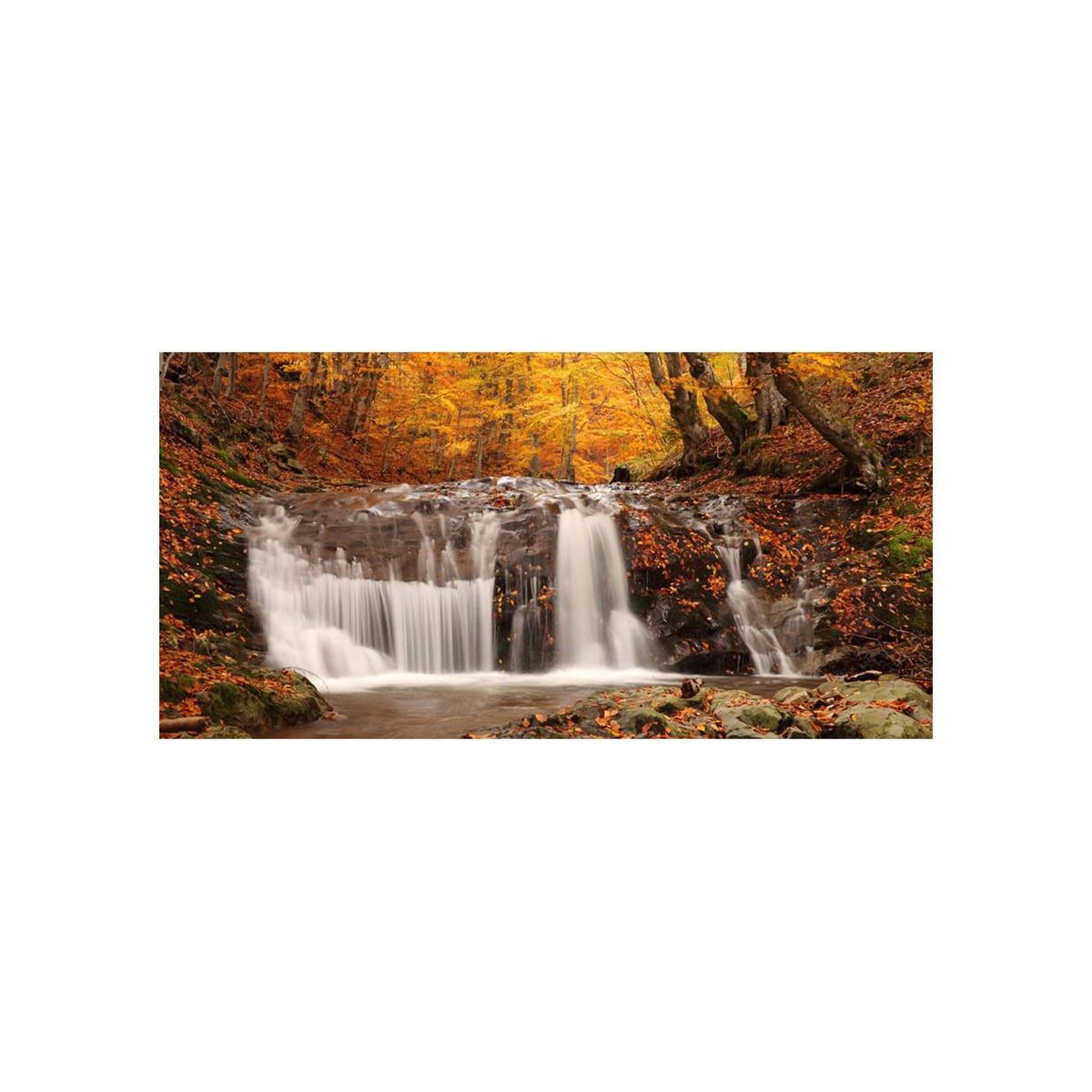 Voir la diapositive 2 : Paris Prix Papier peint xxl  autumn landscape : waterfall in forest  270x550cm