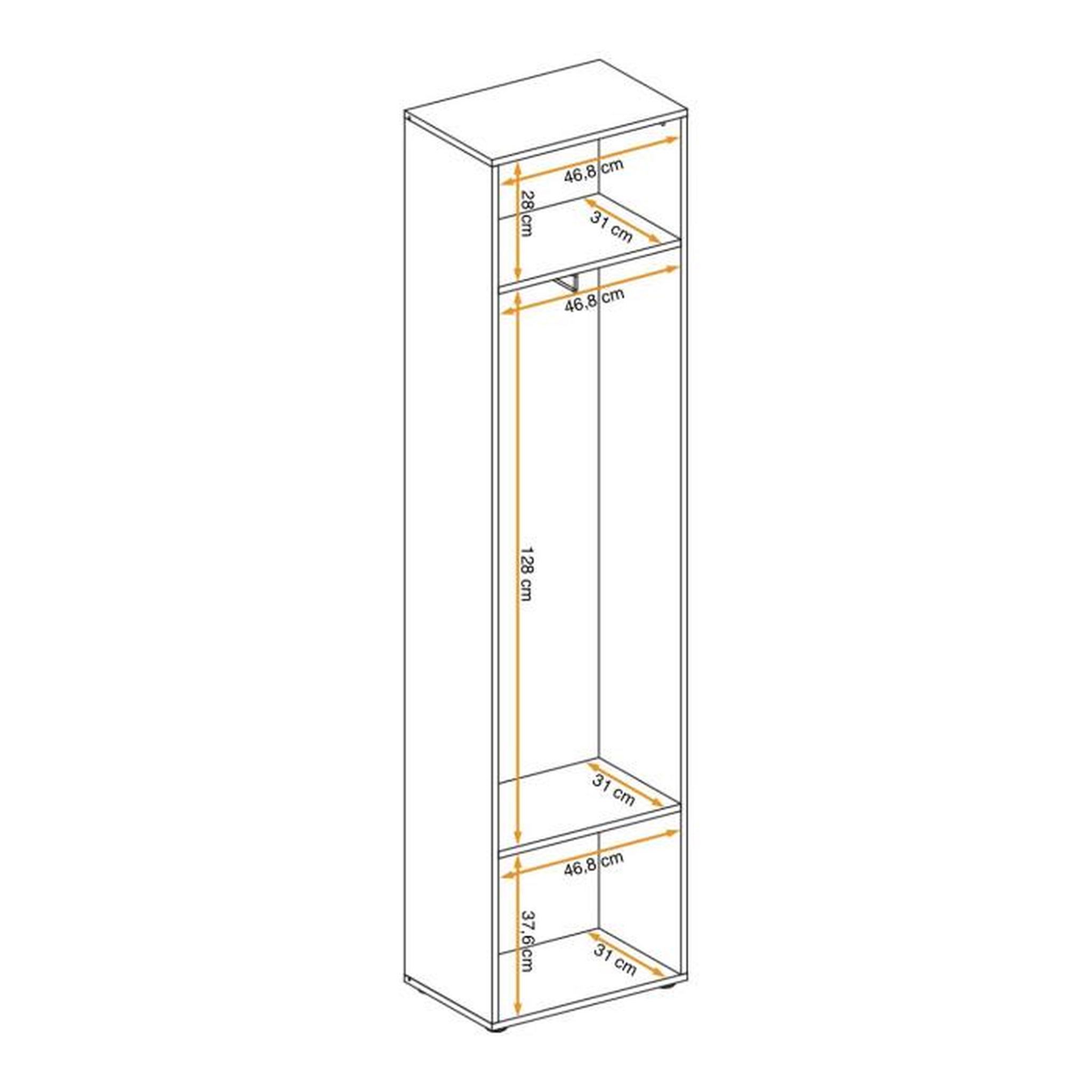 Voir la diapositive 3 : Paris Prix Colonne 1 Porte  Gustavo  200cm Naturel & Blanc