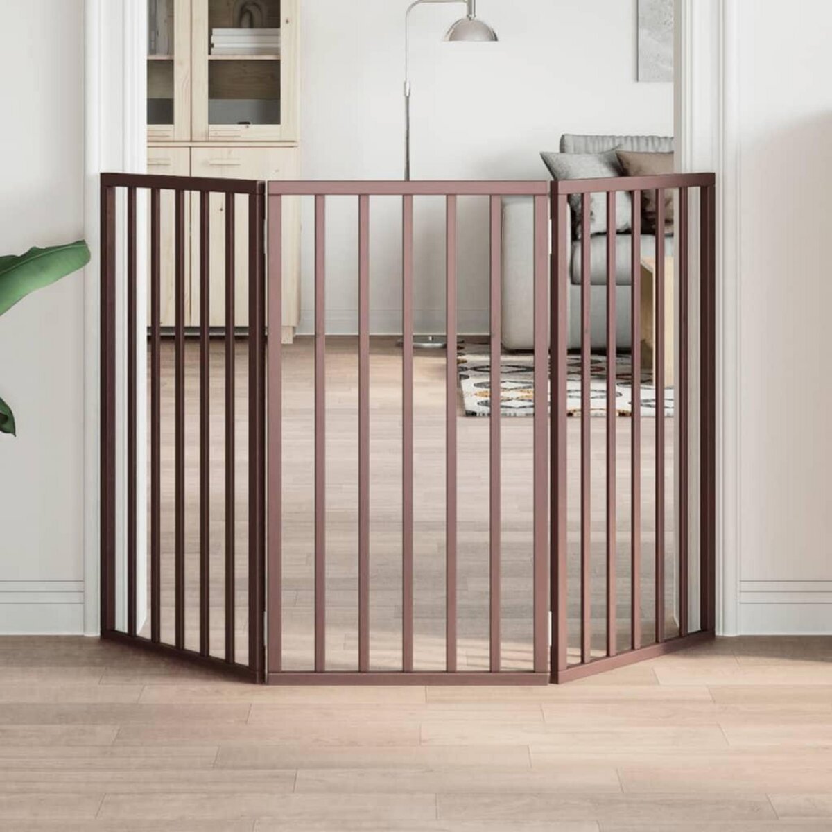 VIDAXL Barriere pour chien pliable 3 panneaux 150 cm bois de peuplier