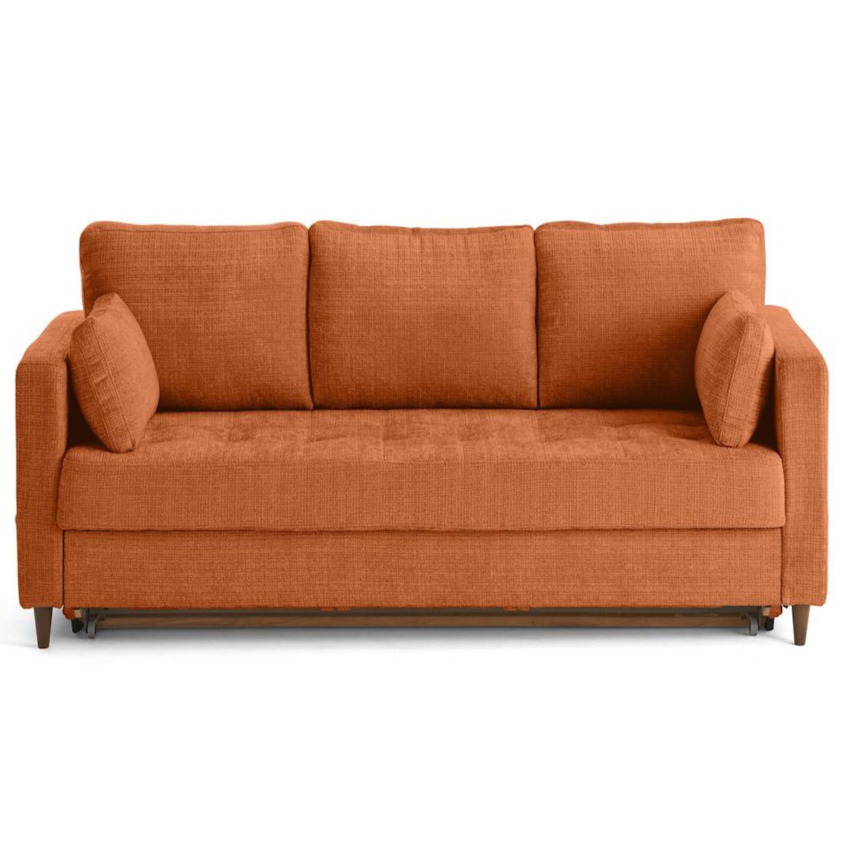 LISA DESIGN Anna - canapé droit 3 places convertible avec poche en velours texturé