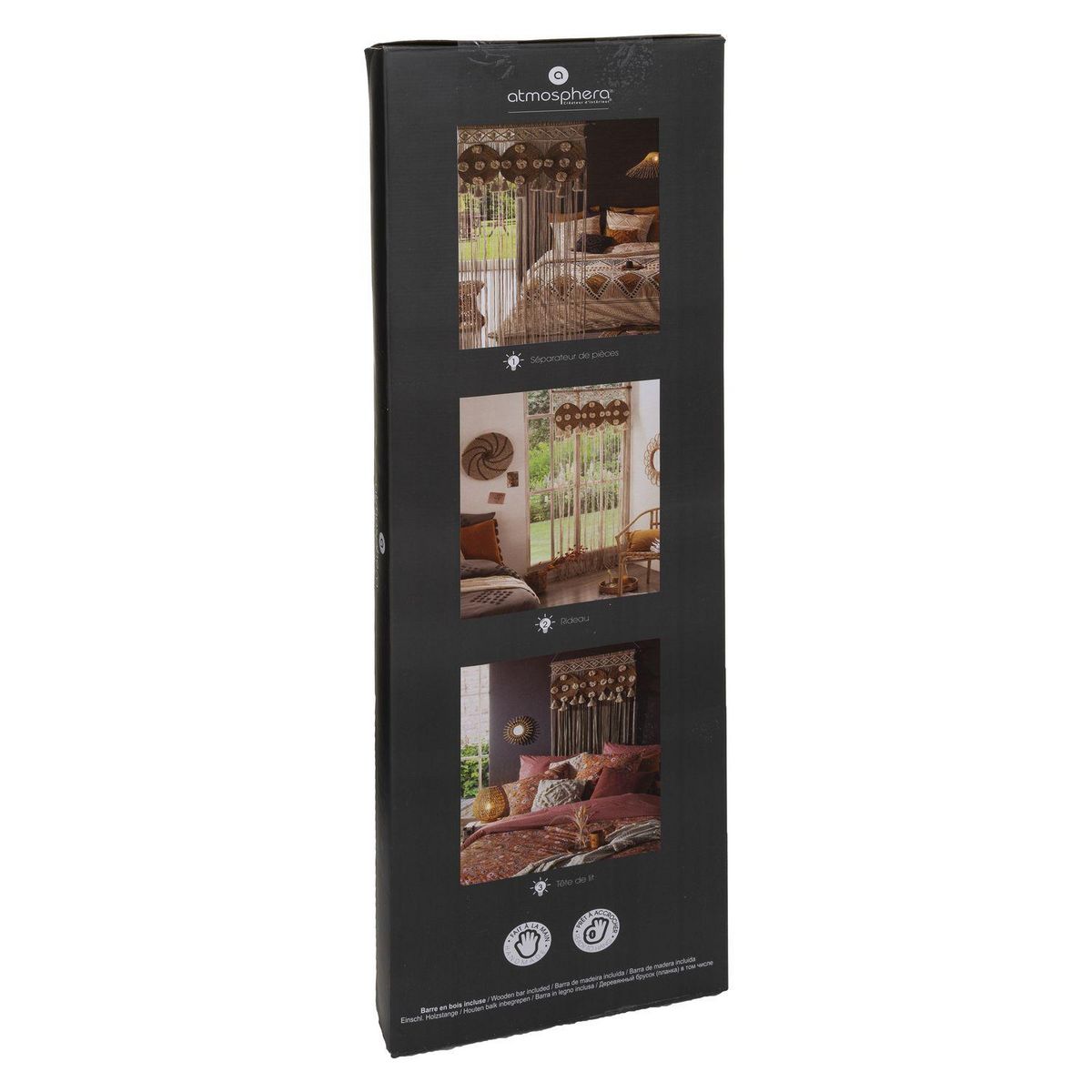 ATMOSPHERA Rideau de fil en macramé - 90 x 200 cm