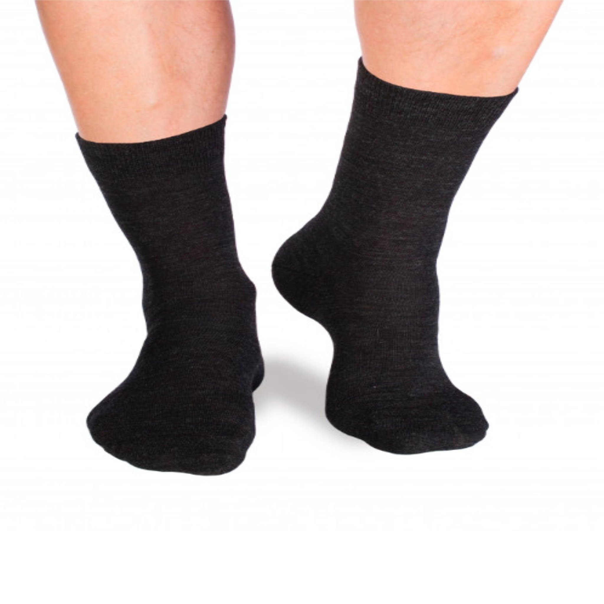 Voir la diapositive 3 : PIRIN HILL Chaussettes laine mérinos & coton anthracites