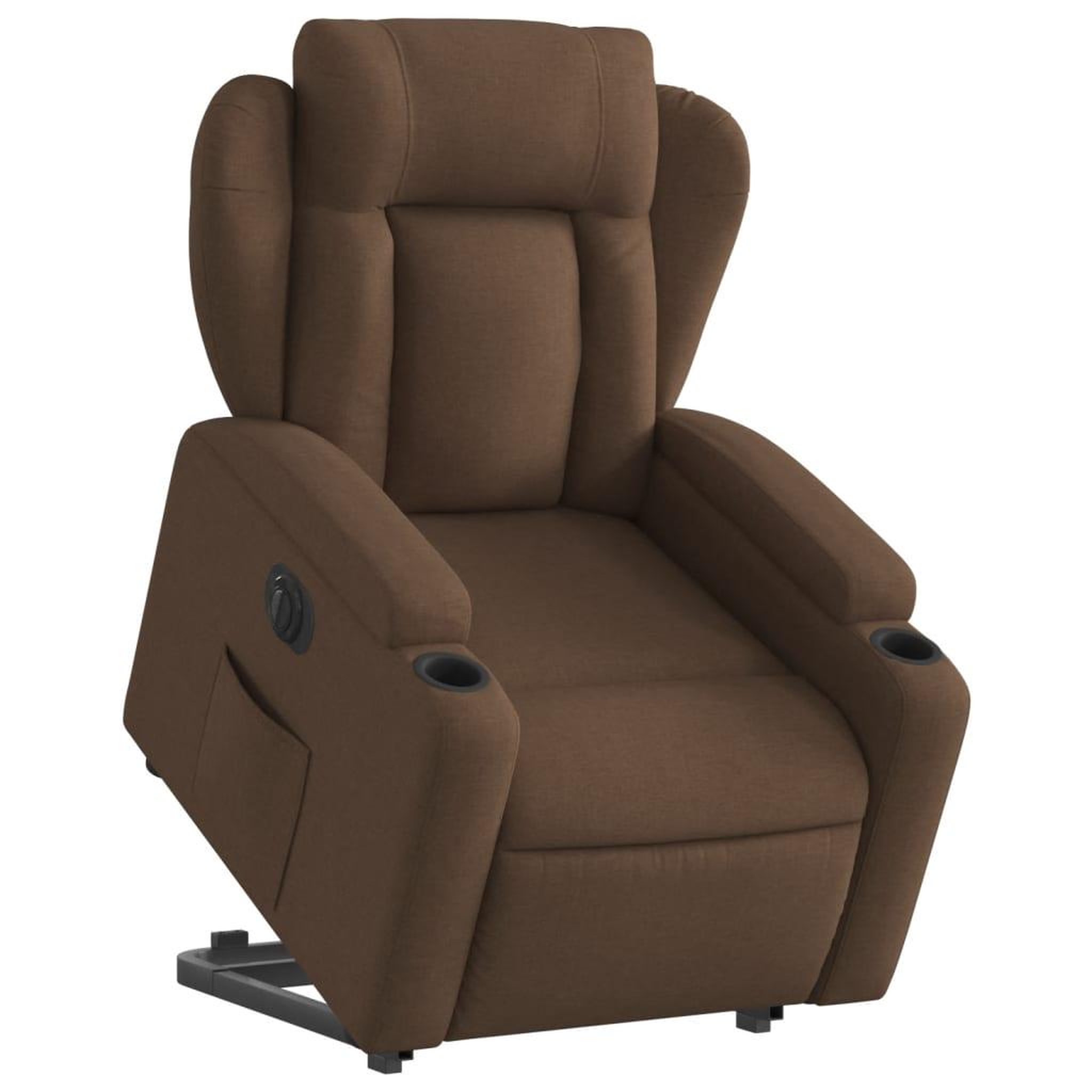Voir la diapositive 3 : VIDAXL Fauteuil inclinable electrique marron tissu