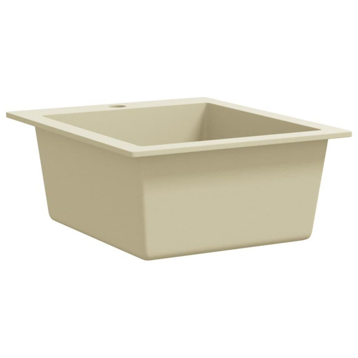 VIDAXL Evier de cuisine Granit Seul lavabo Beige