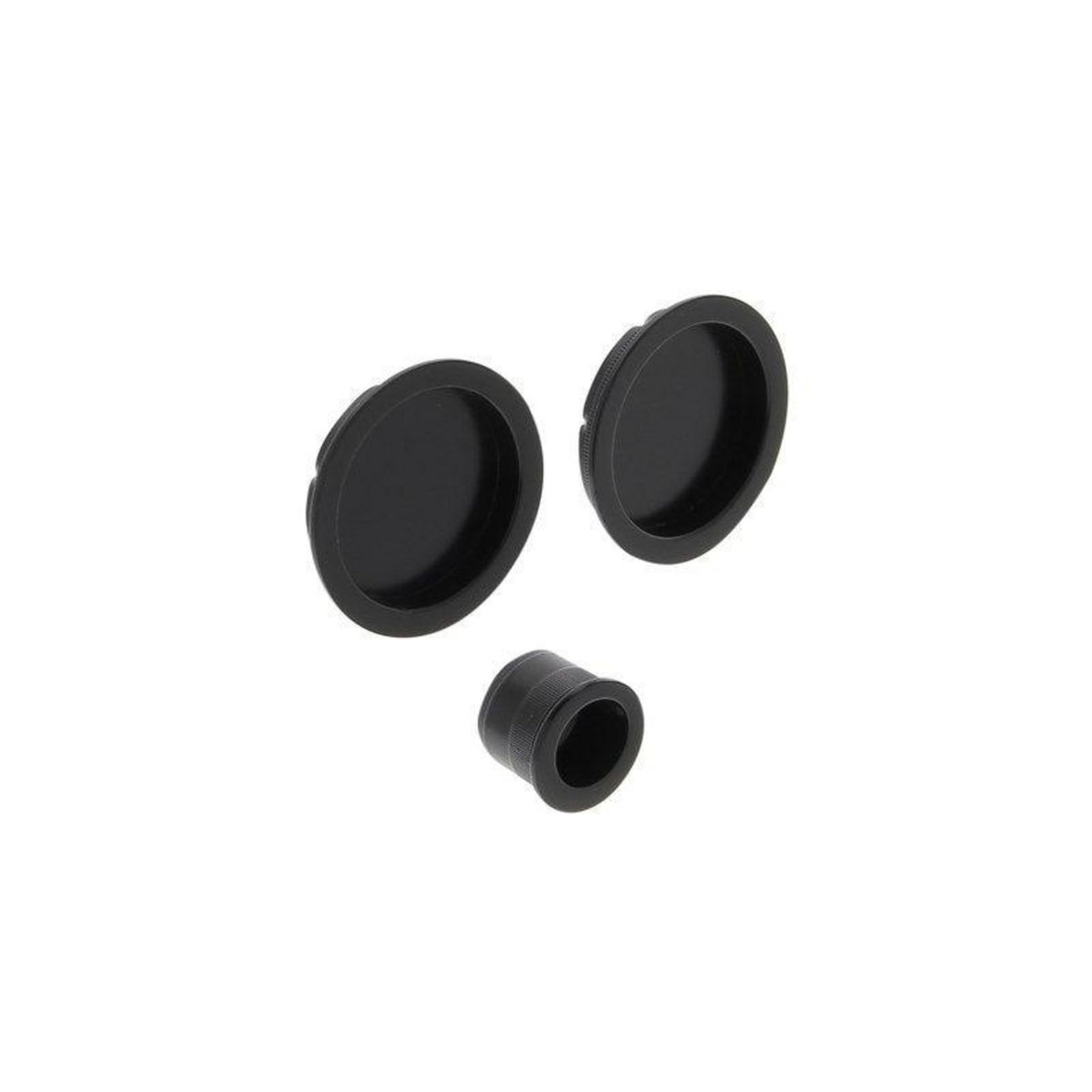 CENTRALE BRICO Kit de poignées porte coulissante ronde zamak mat, noir Voir les détails du produit