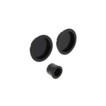 CENTRALE BRICO Kit de poignées porte coulissante ronde zamak mat, noir Voir les détails du produit