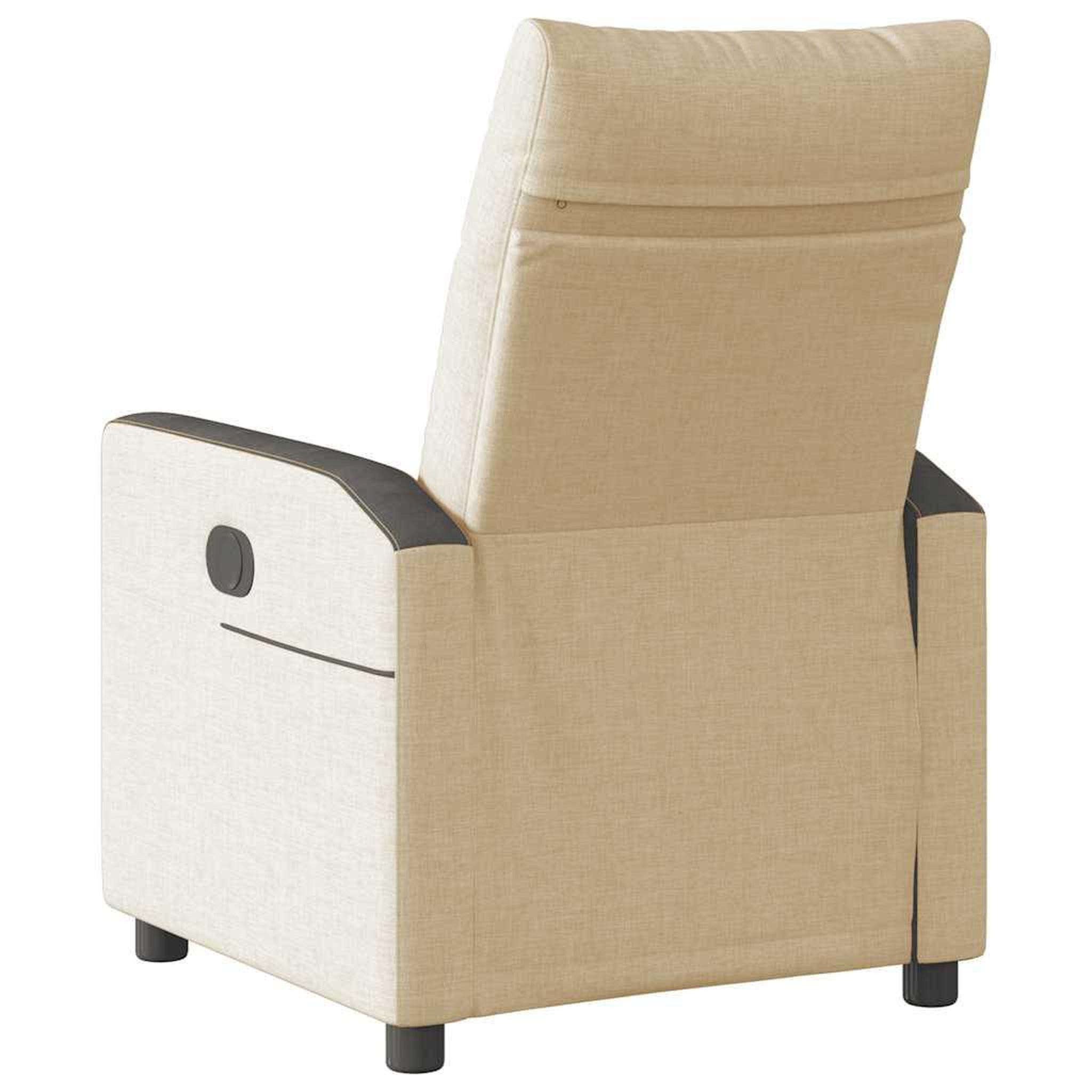 Voir la diapositive 5 : VIDAXL Fauteuil inclinable Creme Tissu