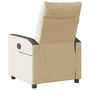 Voir la diapositive 5 : VIDAXL Fauteuil inclinable Creme Tissu