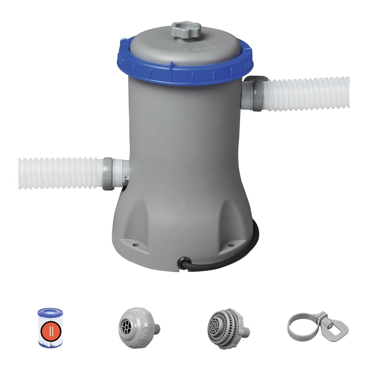 BESTWAY Filtre à cartouche pour piscines de 1,10 m3 à 14,30 m3