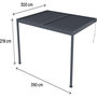 Voir la diapositive 4 : Habitat et Jardin Pergola adossée en aluminium  Windsor  - Gris anthracite - 3 x 4 m