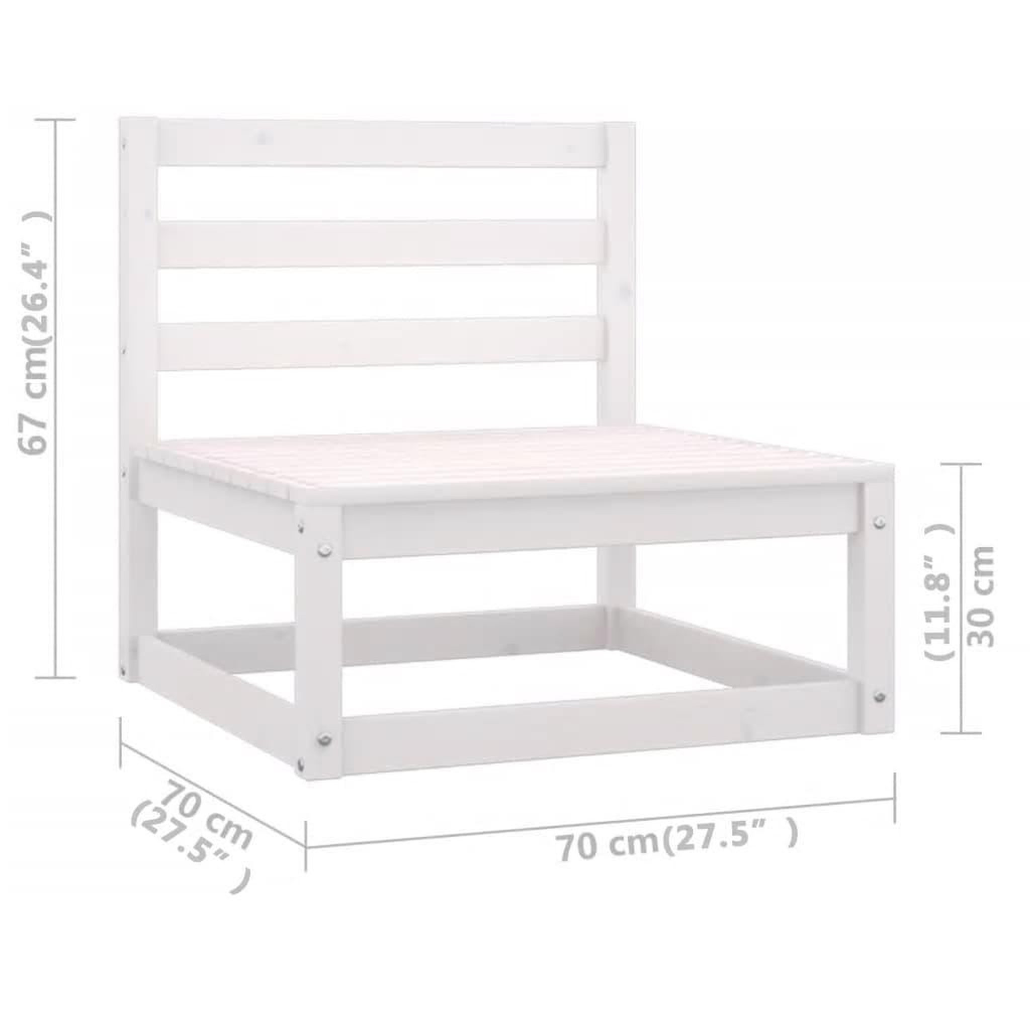 Voir la diapositive 6 : VIDAXL Salon de jardin 8 pcs avec coussins Bois de pin massif