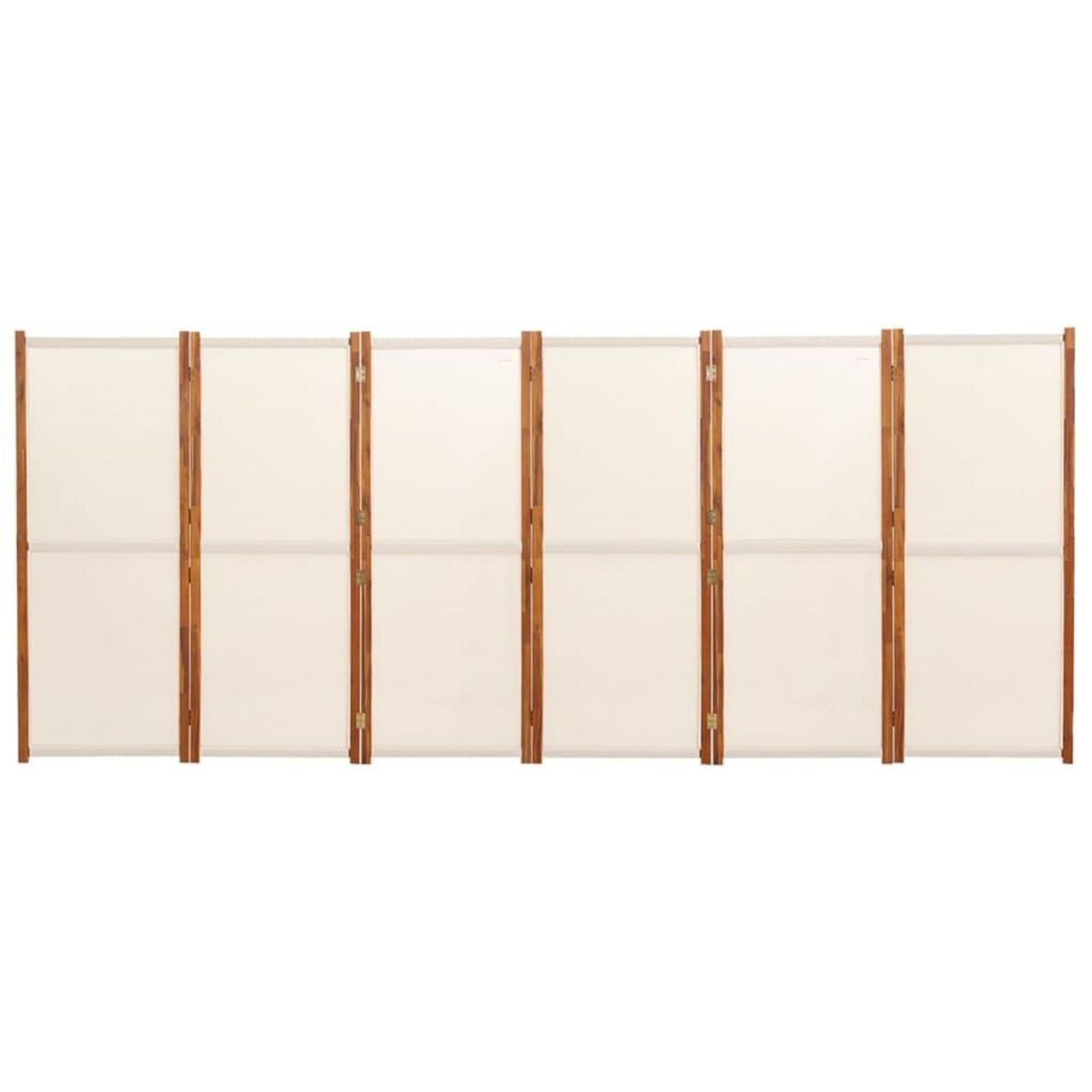 VIDAXL Cloison de separation 6 panneaux Blanc creme 420x180 cm