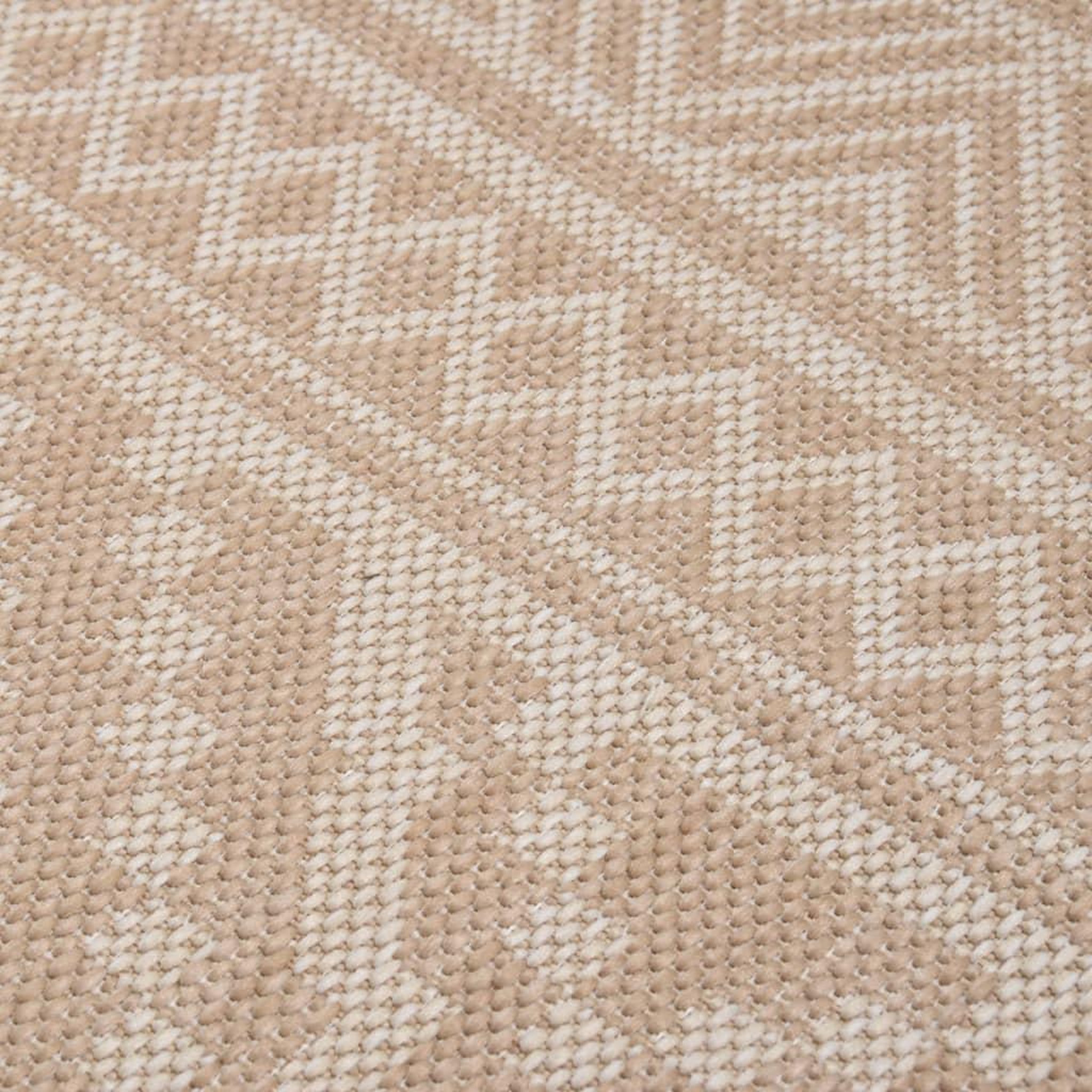 Voir la diapositive 5 : VIDAXL Tapis a tissage plat d'exterieur 140x200 cm Rayures brunes