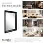 Voir la diapositive 5 : tectake Miroir mural rectangulaire 40 x 3,8 x 60 cm noir
