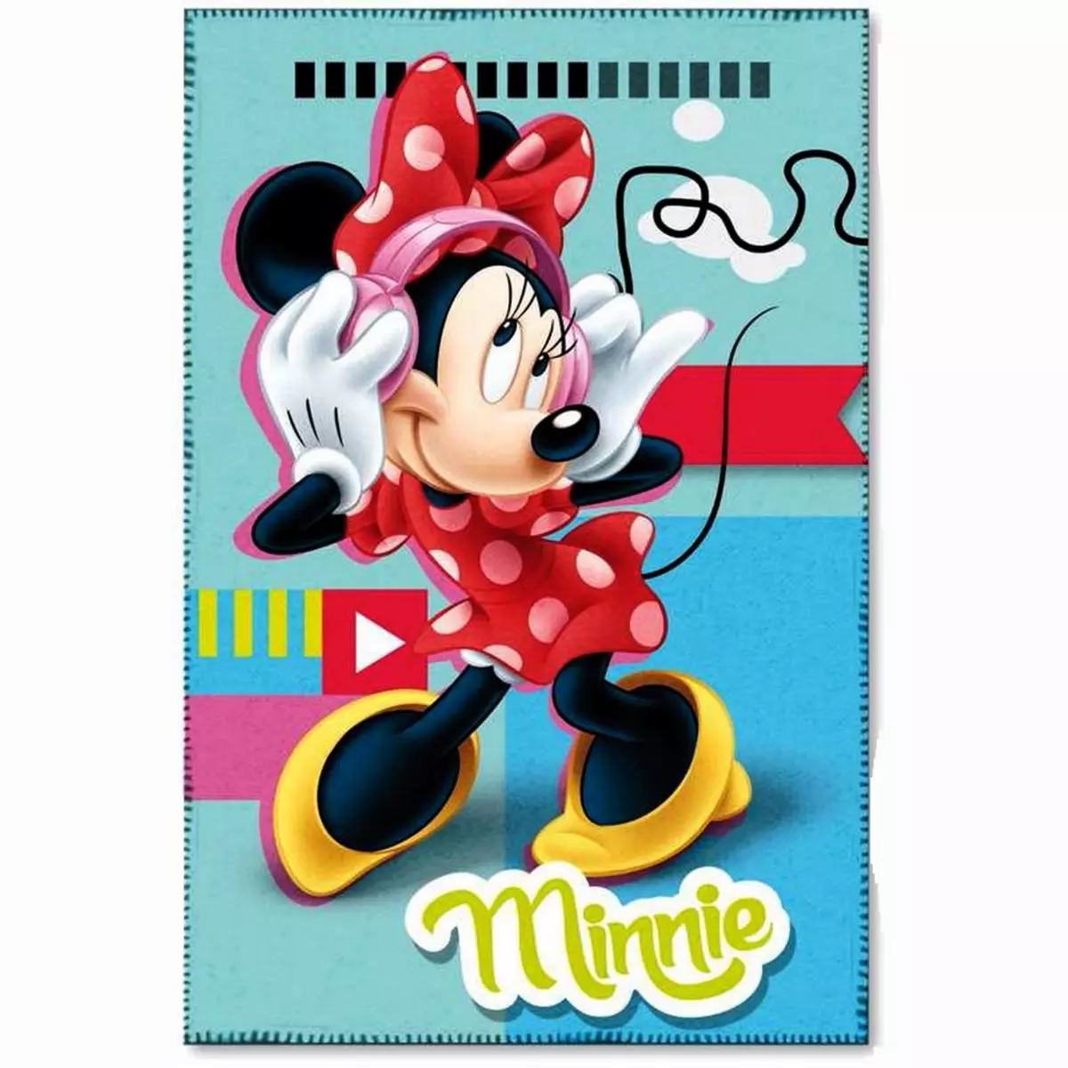 DISNEY Plaid polaire Minnie Mouse couverture STAR bleu