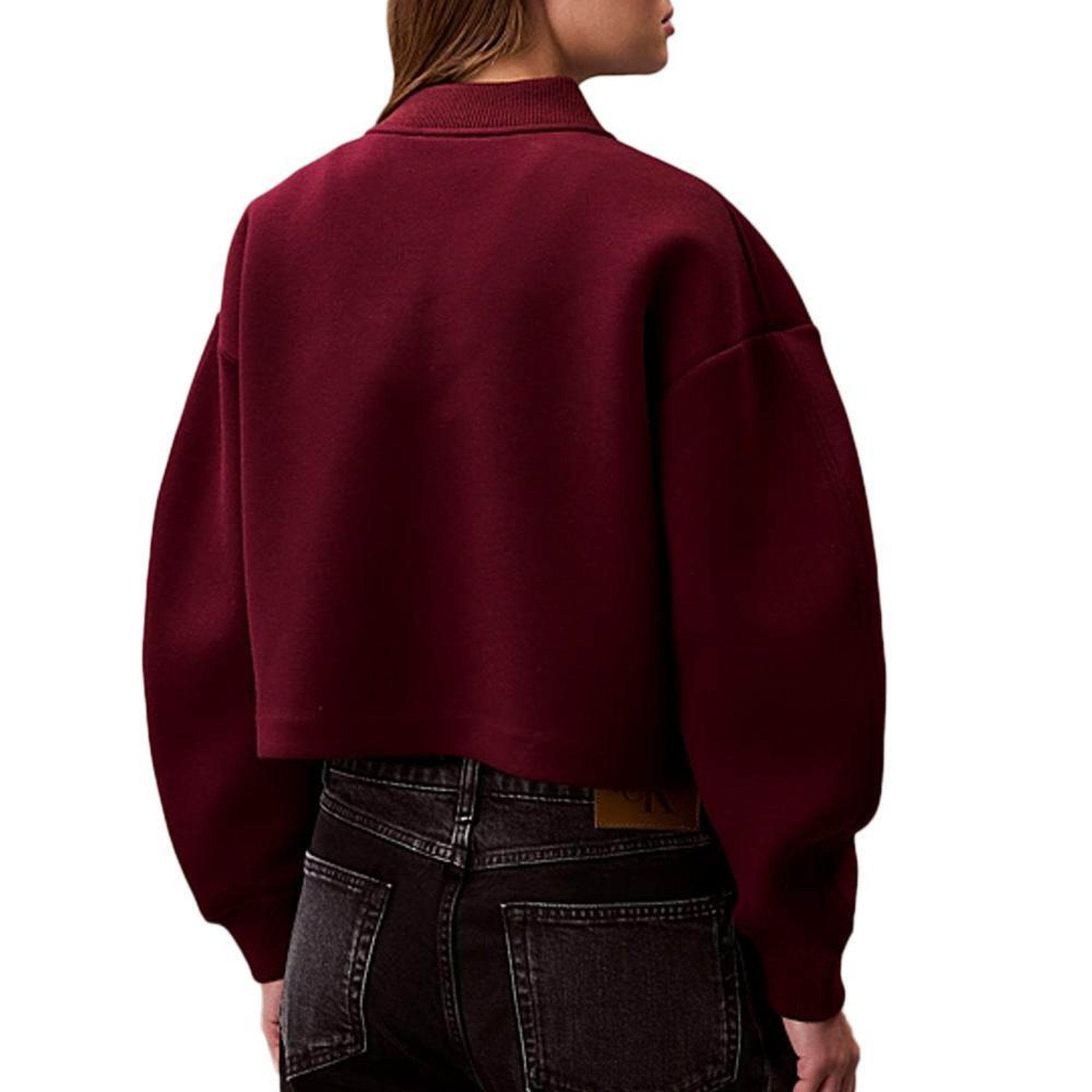 Voir la diapositive 2 : CALVIN KLEIN JEANS Blouson Aviateur Rouge Femme Calvin Klein Jeans Scuba