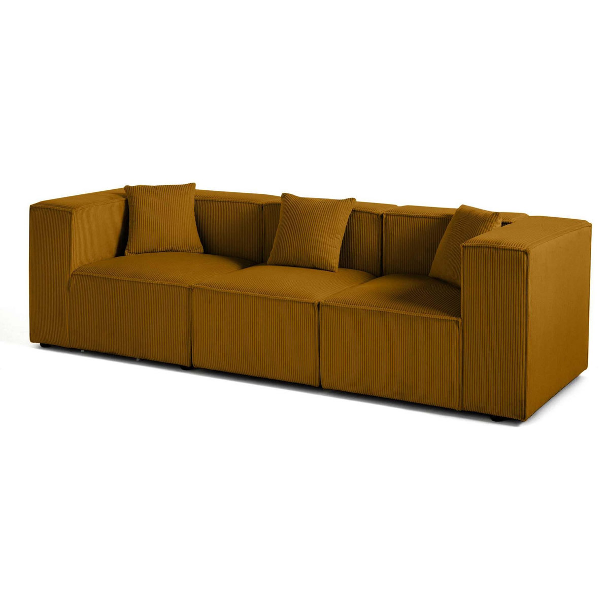 LISA DESIGN Arty - canapé modulable 3 places - en velours côtelé