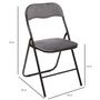 Voir la diapositive 4 : TOILINUX Lot de 6 Chaises pliantes effet velours