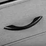 HOMCOM Commode meuble de rangement 8 tiroirs pliables châssis acier noir plateau aspect bois non tissé gris