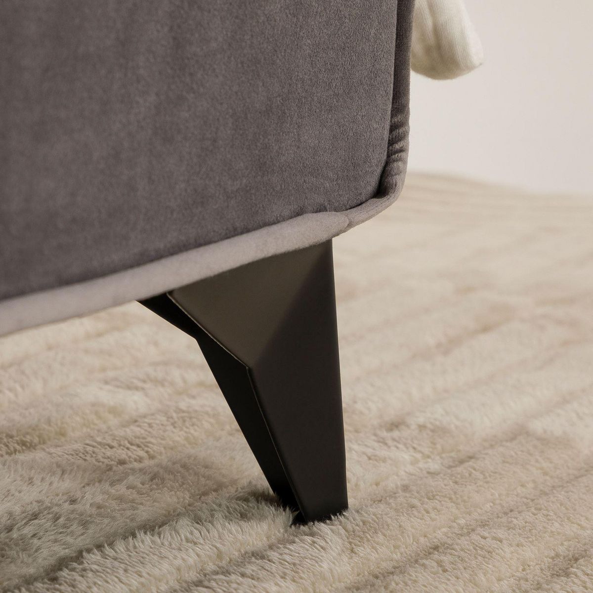 IDIMEX Lit simple RAVELLO 90 x 190 cm, revêtement en tissu