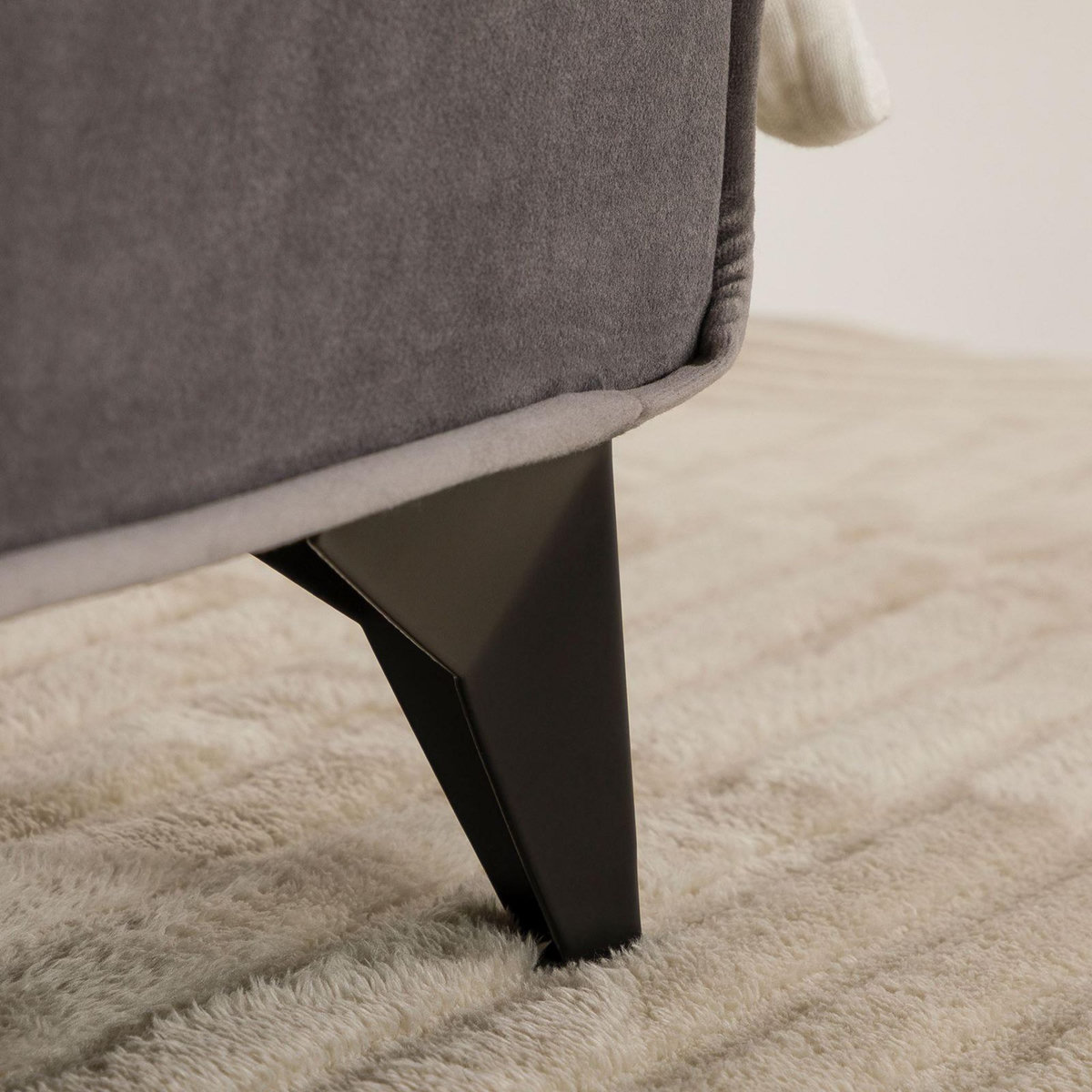 IDIMEX Lit simple RAVELLO 90 x 190 cm, revêtement en tissu