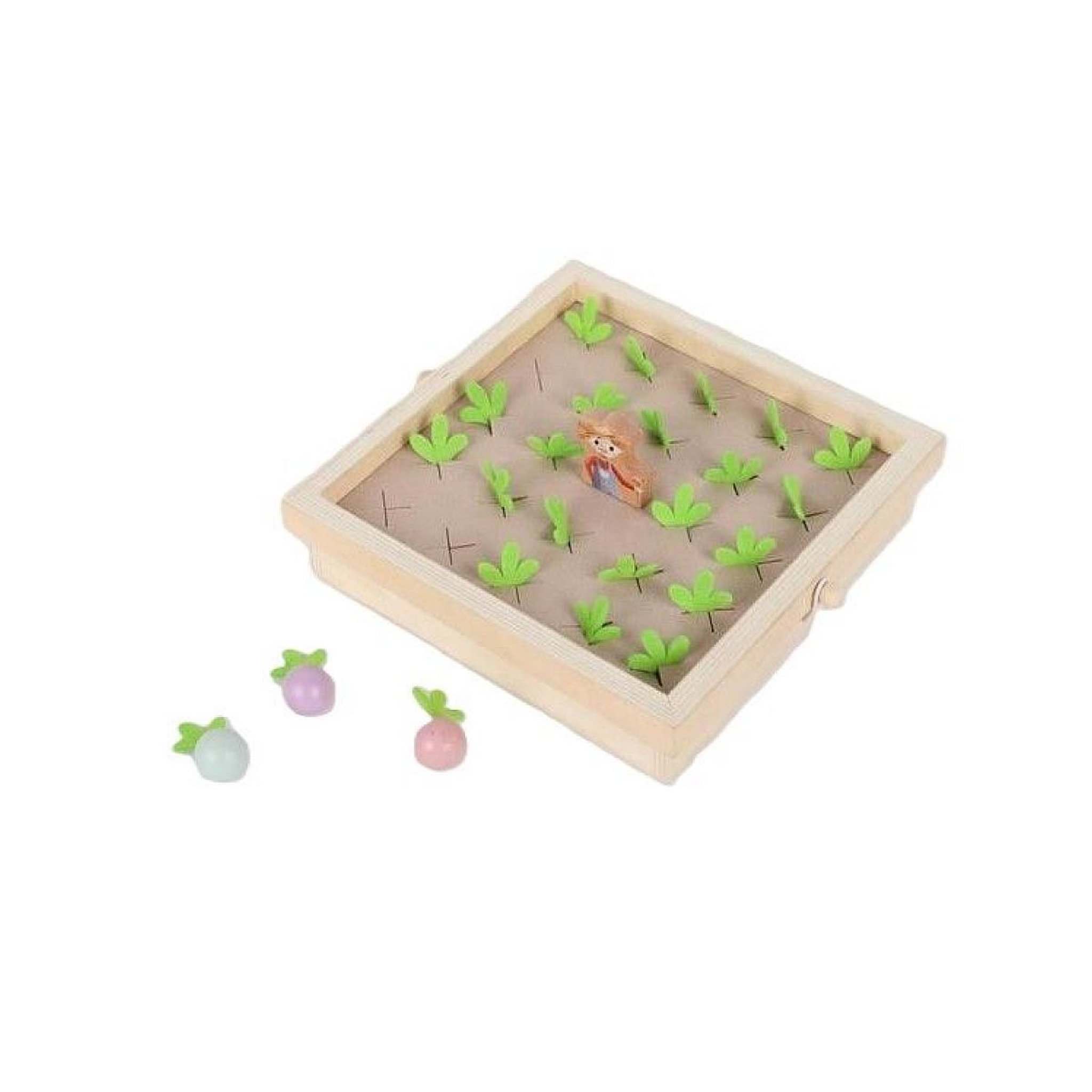 ELINELI Puzzle en bois fermier- radis